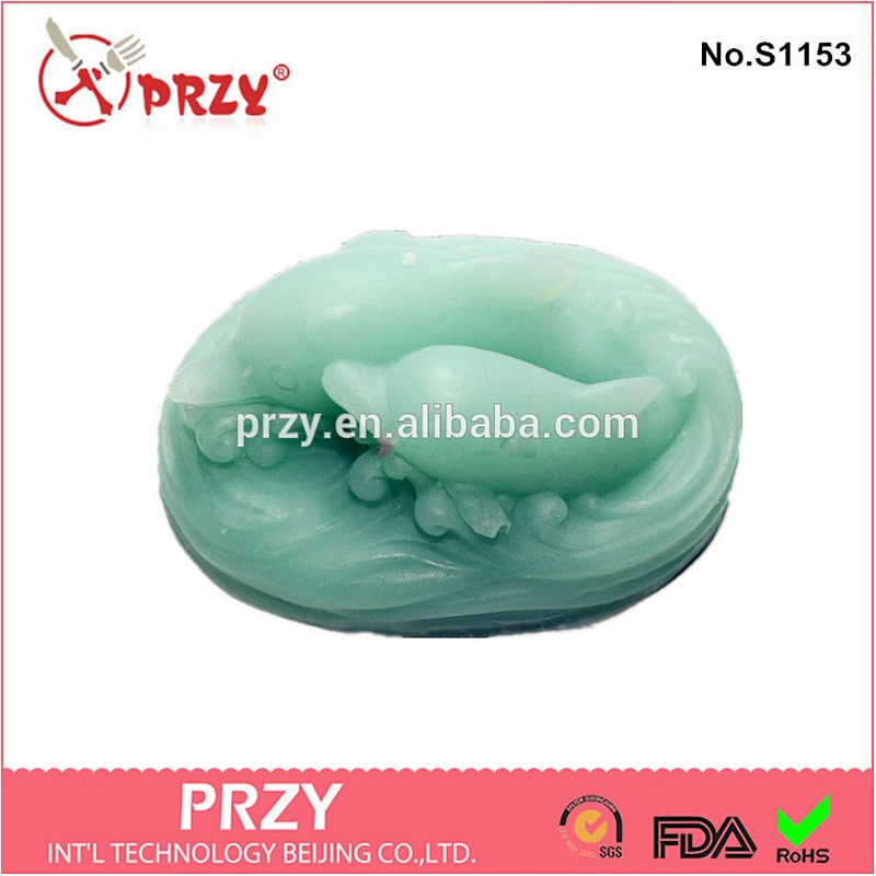 High quality dolphin silicone mold for soap making