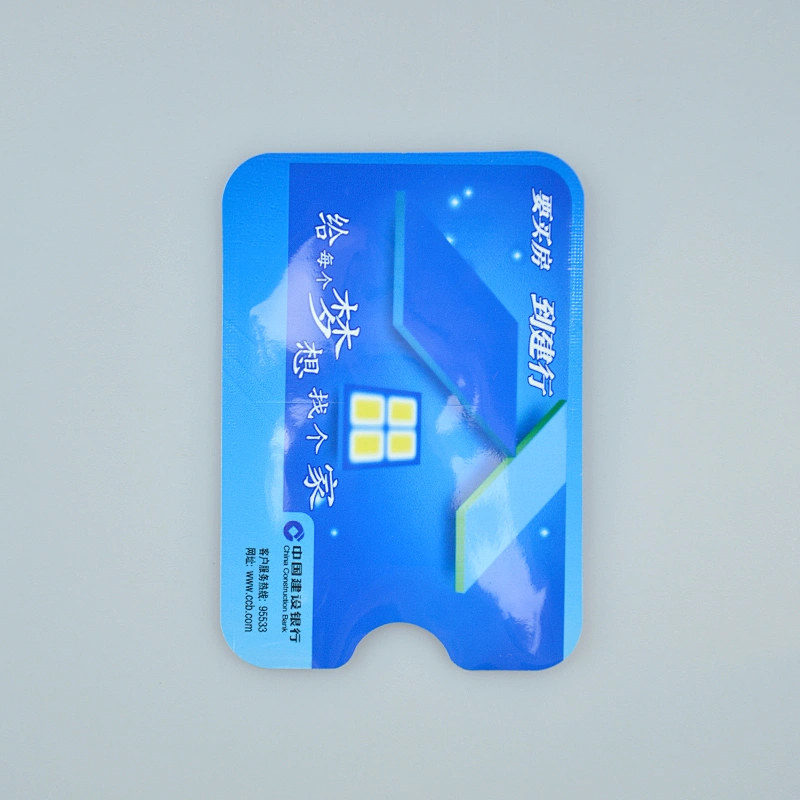 PE foil film plastic card holder bag for ID ,credit,bank