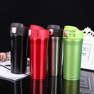2018 Wholesale Water Bottle Drinking Vacuum Cup Insulation Flask with Bounce Cover in Car