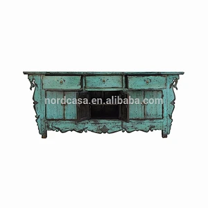green high glossy antique wood furniture