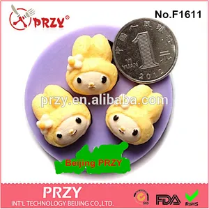 2015 hotsale food grade small rabbit fondant cake molds