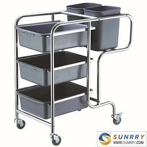 Good Quality Folding Food Service Trolley Prices Round Hotel Laundry And Cleaning Equipment