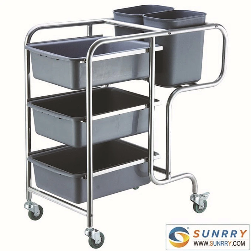 Good Quality Folding Food Service Trolley Prices Round Hotel Laundry And Cleaning Equipment