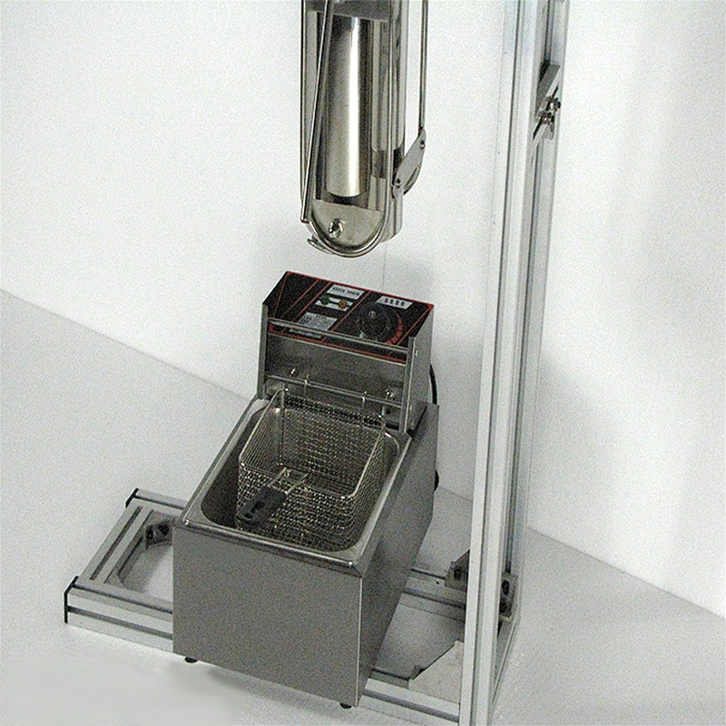 5L Automatic Mini Churros Filling Machine For Sale Made Of Stainless Steel With 6L Electric Fryer (SUNRRY SY-CH5D)