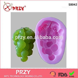 Promotion creative fruits molds silicone 115*80*40 mm grape shape mold for Soap