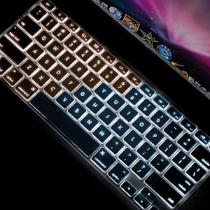 custom glow in the dark keyboard cover backlight silicone keyboard skin china factory