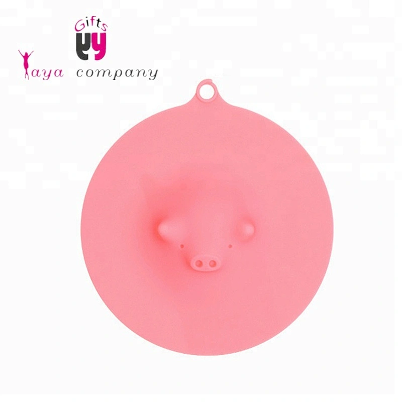 Amazon Hot Sale 3sizes Cover Coffee Cup Piggy Silicone Cup Lid