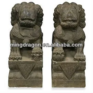 Chinese antique garden stone lion