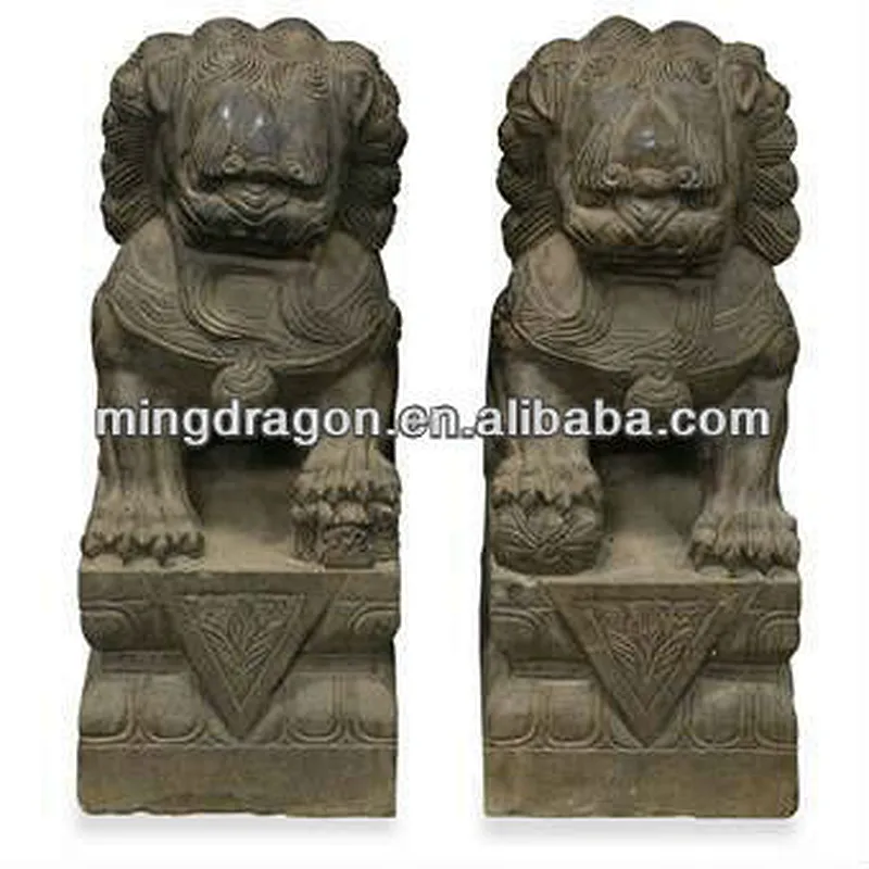 Chinese antique garden stone lion