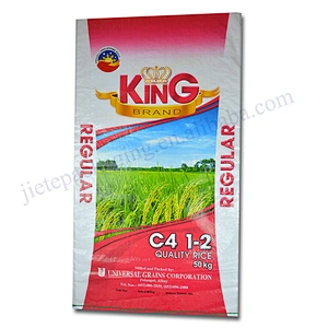 Customized design printing bopp laminated 25kg 50kg pp woven rice bag exported to philippines