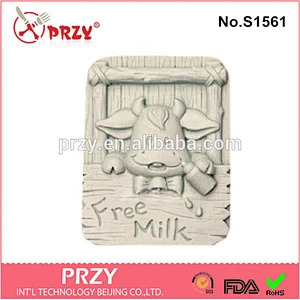 handmade silicone soap mold , cow shape silicone soap mold