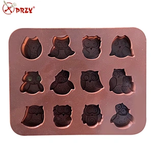 12 cavity owls silicone chocolate mold silicone barking mold food grade kitchen tools sell in Beijing