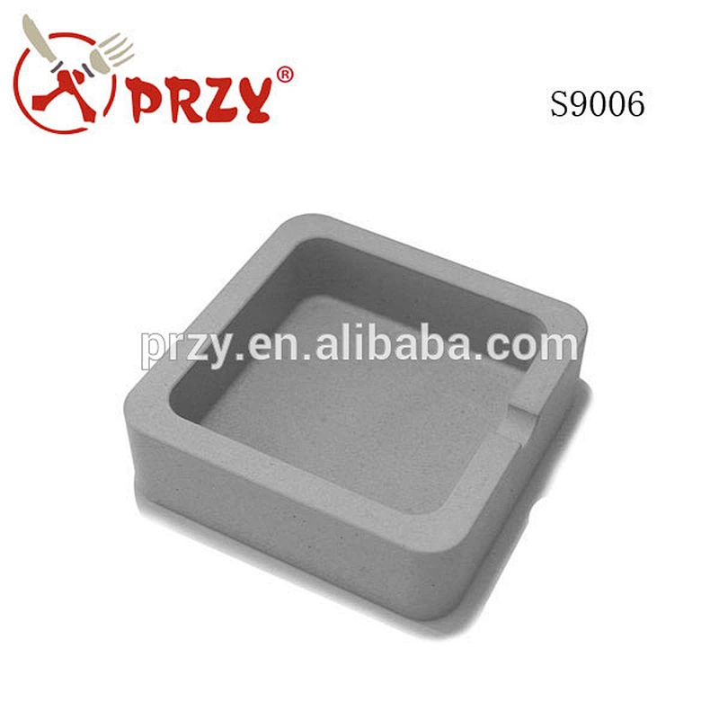 S9006 3d square Contrete moulds tray moulds silicone cigarette holder moulds Ashtray concrete molds