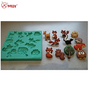 Forest animals fondant mould Cake moulds Decorating Fondant molds for cake decoration