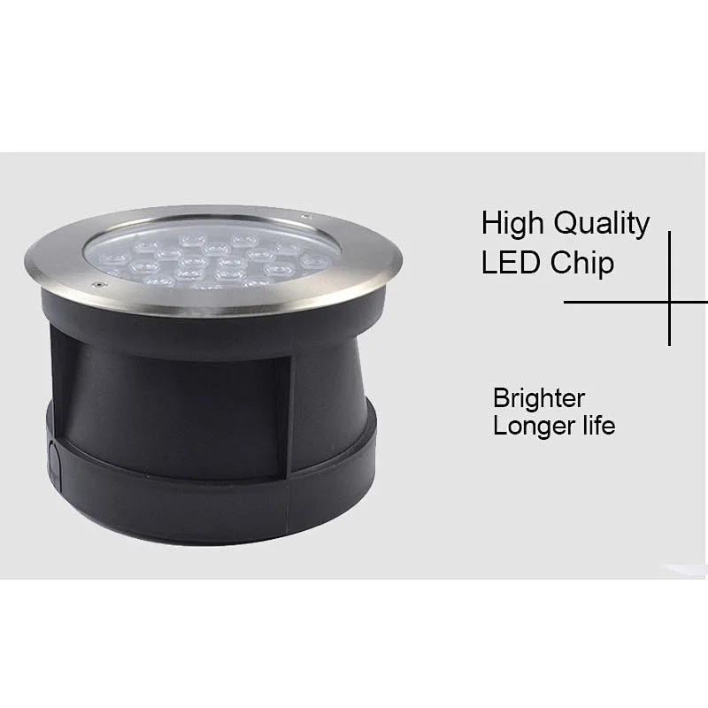 Premium IP68 Waterproof Buried Recessed LED Underground Light 18W White LED Inground Light