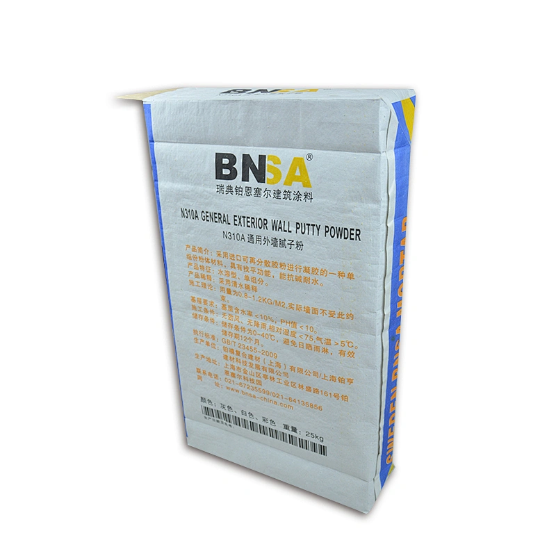 White kraft paper cement packaging bag for gypsum powder,mortar