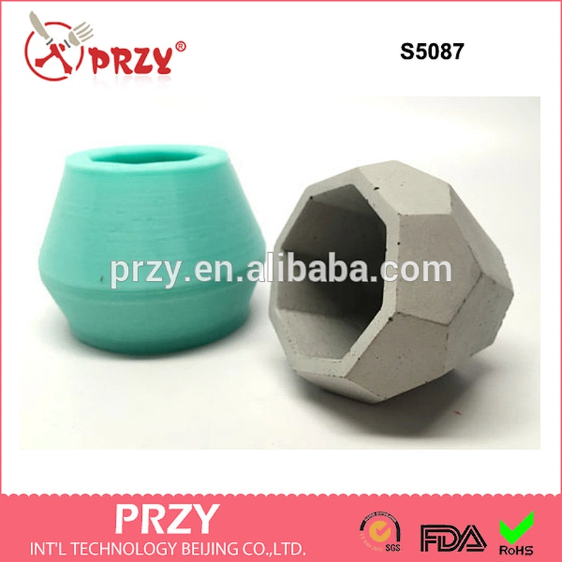 S5087 Planter Mold - Silicone - Geometric Mold - Cast Concrete-Resin-Wax-Soap