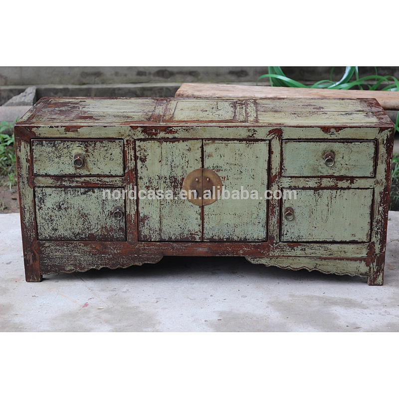 Chinese Antique Furniture recycle wood furniture Green cabinet