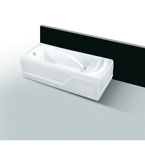 K-3317 Good designed White Acrylic Rectangle Shower Soaking Two Apron Bathtub