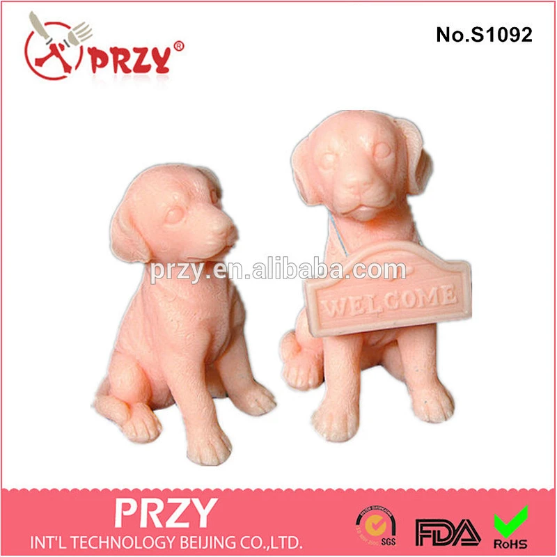 handmade 3D Silicone Soap and Candle Mold/ 3D Sitting Dog Candle Mold