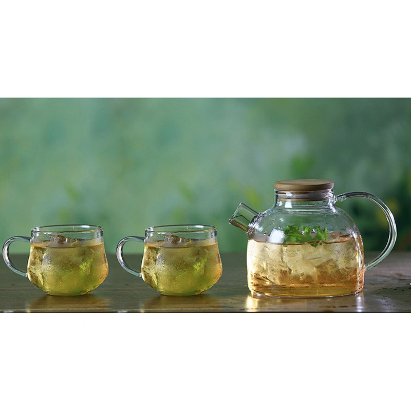 China High Borosilicate Glass Tea Pot 1000ml Big Capacity Water Kettle Customized Logo Glass Water Pot