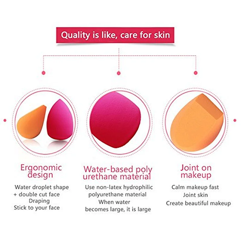 6pc Foundation makeup Sponge for Liquid Creams