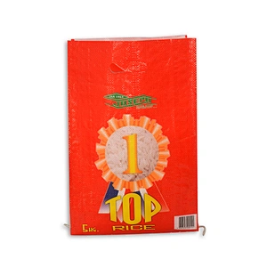 High quality red printing rice bags 25kg,rice packing bag for sale