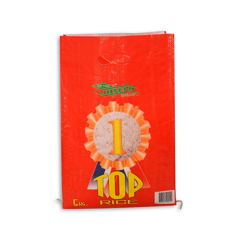 High quality red printing rice bags 25kg,rice packing bag for sale