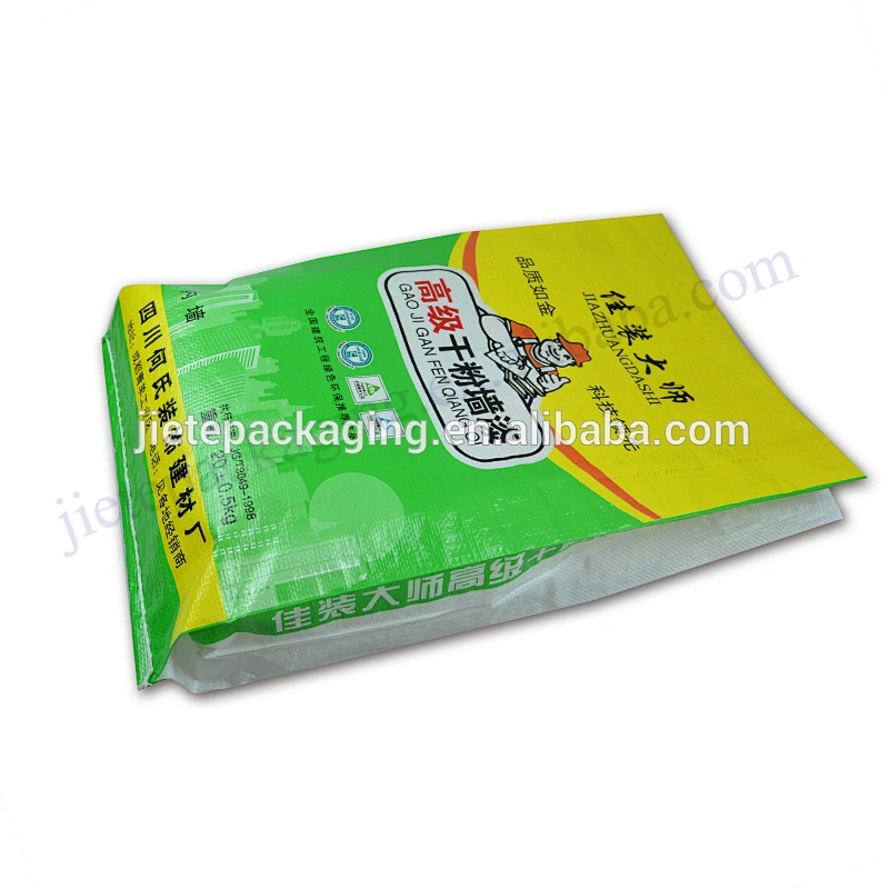 Building use moisture proof 20kg white plastic laminated pp woven cement industrial bag