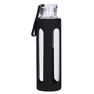 High quality high borosilicate creative glass reusable bottles ant-heat with glass lid for home