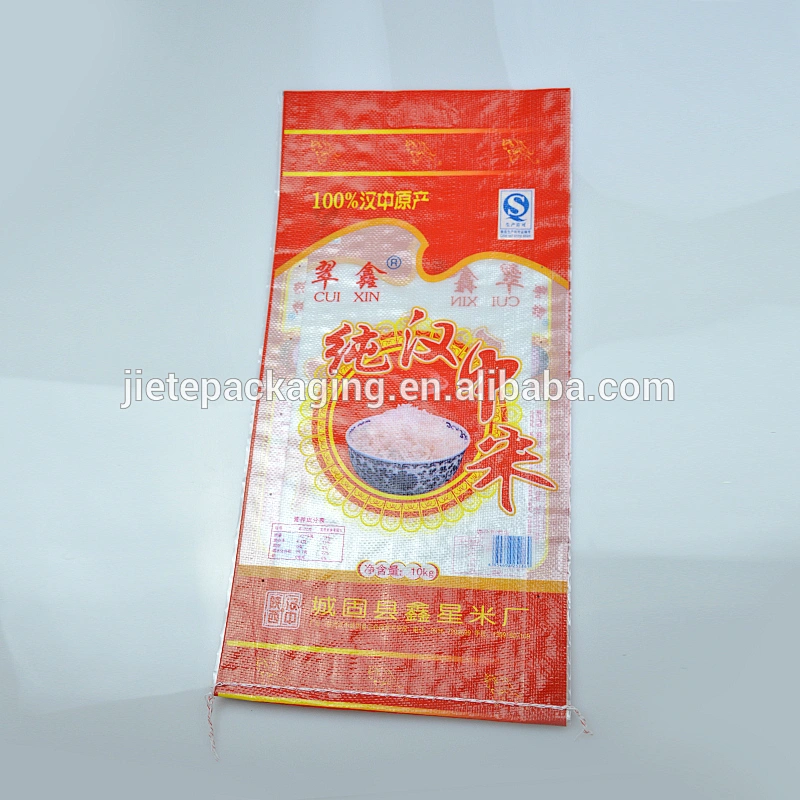 China building pp woven rice plastic packing bag for 10kg