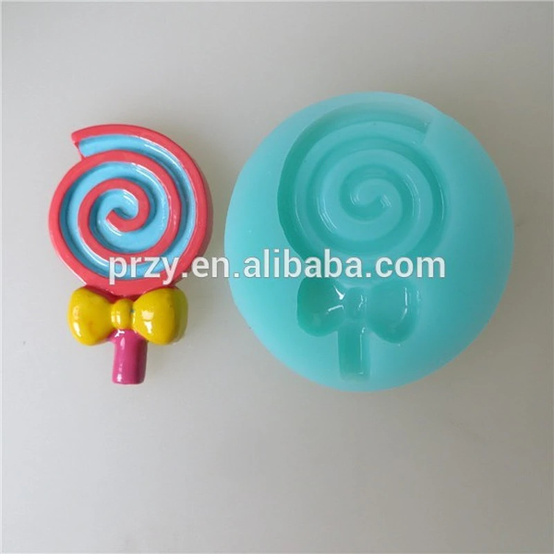 Fondant Cake Decorating Modeling Tools , Lollipop Silicone Cake Mold