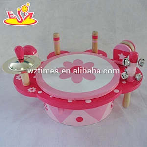wholesale preschool wooden drum set for toddlers W07A107