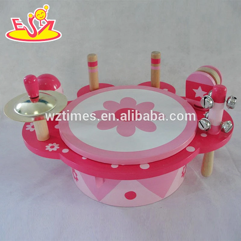 wholesale preschool wooden drum set for toddlers W07A107