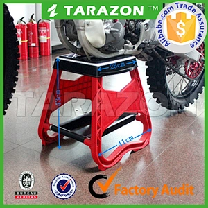 Race stand repairing stand with a tray for motocross