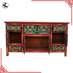 chinese antique hand painted tibetan furniture