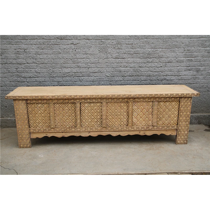2017 Chinese carving Xinjiang antique TV cabinet sideboard