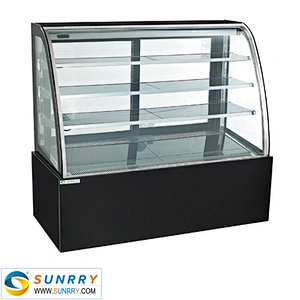 High quality vertical cold cake display showcase and showcase for cake