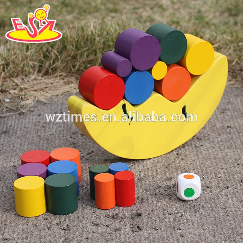 2018 wholesale cheap wooden balance toys for toddlers, educational wooden balance toys for toddlers W11F064