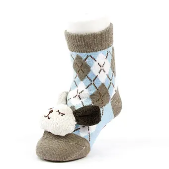 Autumn Winter wholesale kids manufacturers Newborn non slip floor lovely cartoon cat bear coral velvet Baby shoe Socks