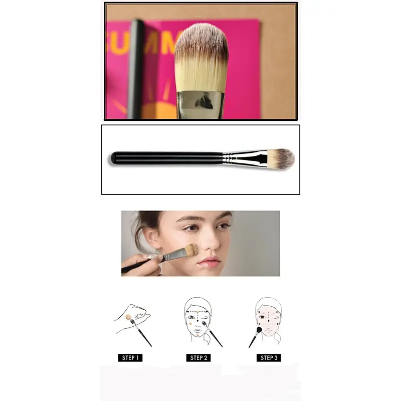 Wholesale makeup tools private label makeup brush synthetic foundation brush