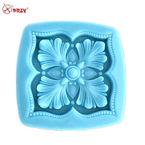 Handmade Square Soap molds curved Edge flower soap Silicone mold