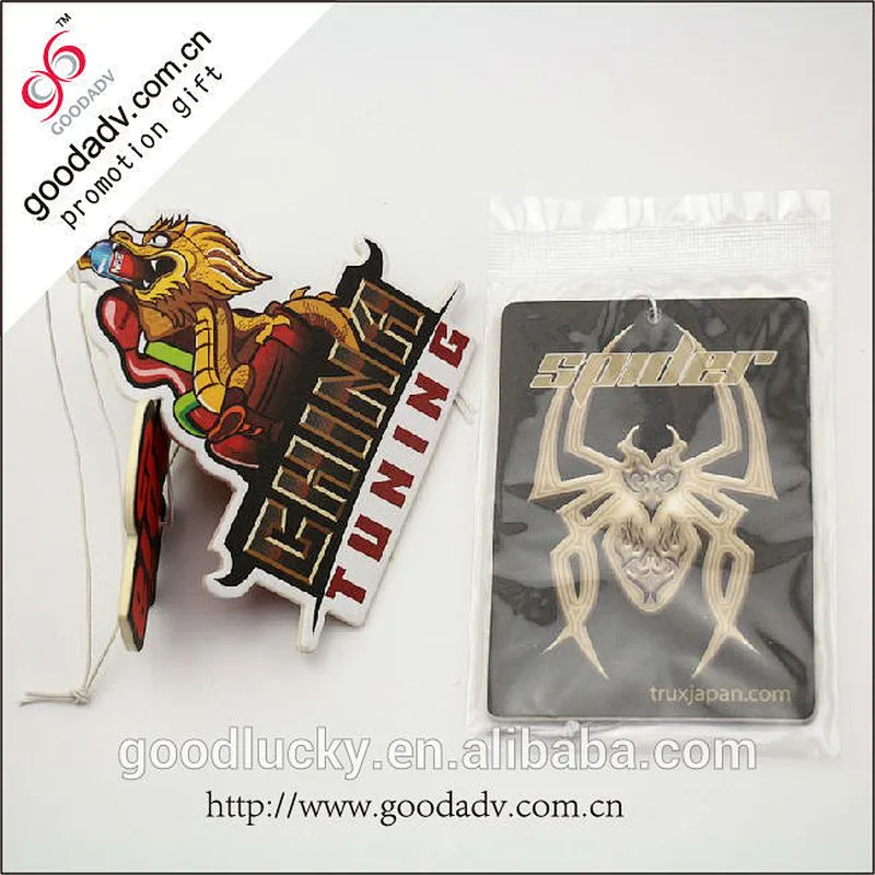 advertising promotional air freshener for car