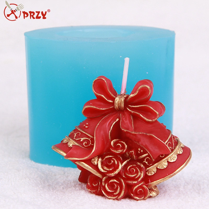 Christmas bell 3d silicone candle mold silicone soap mold silicone molds for cake decoration