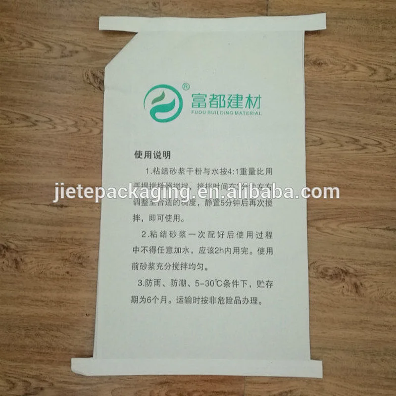 25kg kraft white paper-plastic pp woven cement bag for tile adhesive,lime,gypsum,wall putty powder