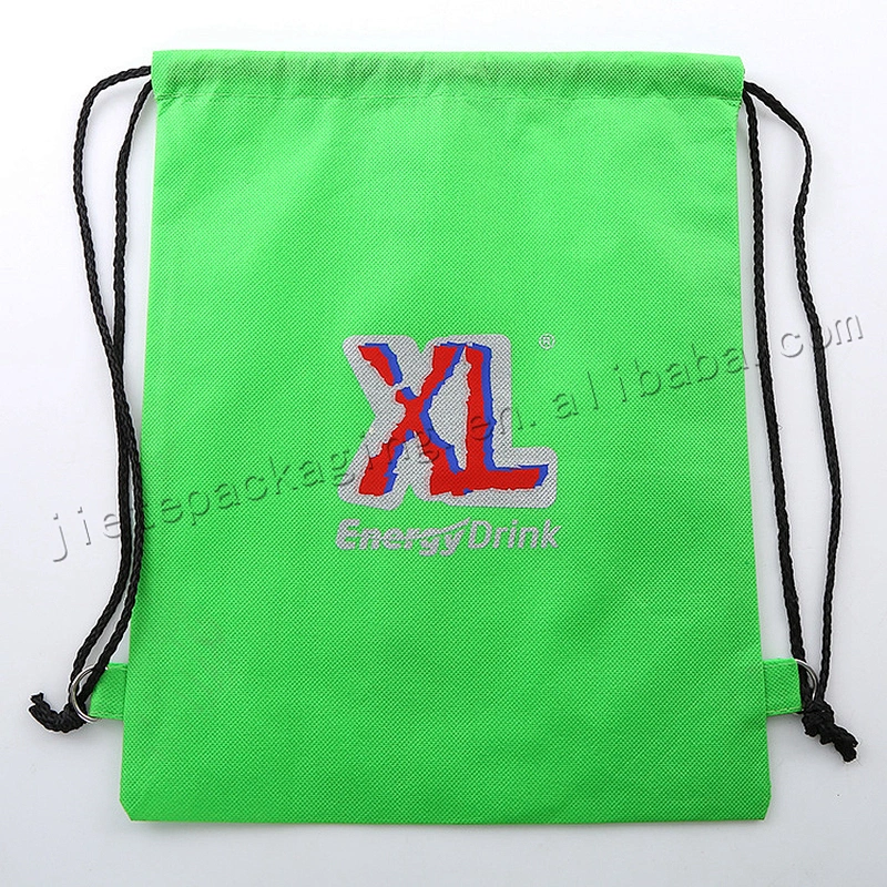 Customized promotion cheap non woven foldable reusable drawstring shopping bag