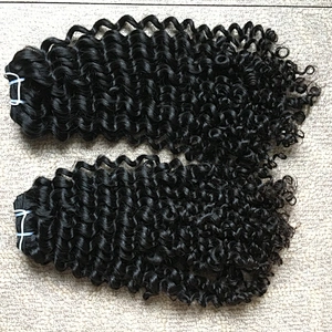 The best selling curly human hair raw indian hair unprocessed virgin cuticle aligned hair from india