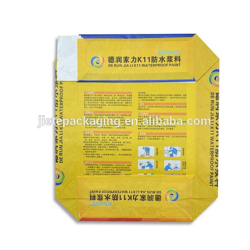 Made in china kraft paper block bottom bag for mineral granular such as powder,waterproof slurry,glue,cement