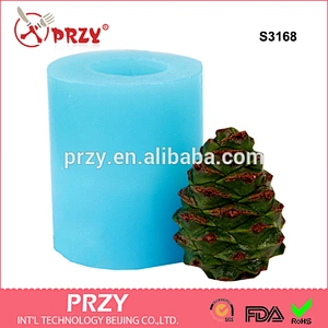 S3168 Christmas pinecone silicone molds Pinecone Christmas decorative silicone mould for soap