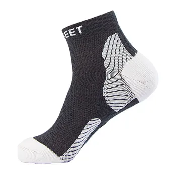 Fashion Custom Design Cotton Half Short Over Ankle Free Terry Jacquard Sports Socks for Running Cycling